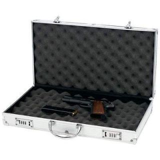 NEW 18 Locking Aluminum Hard Storage Pistol Case Carry Tote Hand Gun 