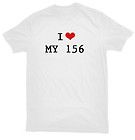 Love My 156 T Shirt, for Alfa Romeo owners, choice of colours and 