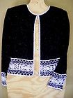 Womens 100%Silk Black/White Fully Beaded Evening/Suit Jacket Sz S By 