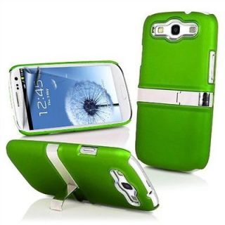 NEW SLEEK HARD COVER CASE FOR SAMSUNG GALAXY S 3 S3 III GREEN WITH 