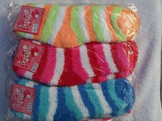 WHOLESALE BULK Socks 12 Pair Stripe Colors size 9 11 Heel Toe feet 