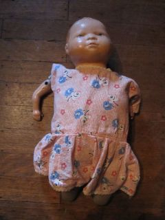 Antique baby doll 1920s plaster & cloth 15 long