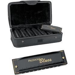 hohner piedmont blues 7 harmonica pack with case time left
