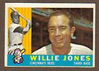 1960 topps baseball 289 willie jones reds ex ex+ buy