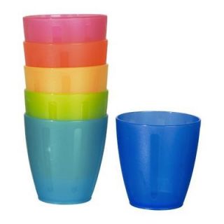IKEA KALAS TUMBLER CUPS GLASS 6PACK MULTI COLORED NEW AND BPA FREE MW 