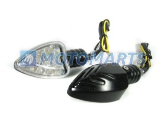 2x Black Universal Turn Signal Indicator LED Lights for motorcycles 