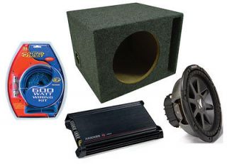 KICKER CAR AUDIO 12 2 OHM SUB CVR12 LOADED VENTED SUBWOOFER BOX AND 