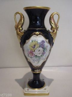 alka kunst cobalt blue 22 ct gold vase from australia