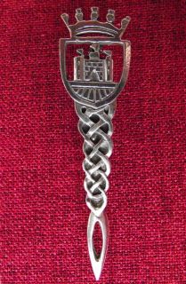 Celtic Castle Crown Endless Knot Scottish Thistle Iona Kilt Pin Pewter 