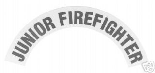 junior firefighter fire helmet crescent decals pair 
