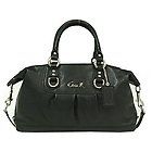   Ashley Leather convertible Satchel Bag purse tote $358 Black F15445