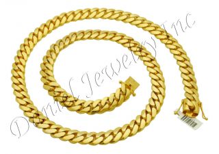   Miami Cuban Curb Link Chain 30 28 26 24 22 14k gold 13mm 328.1g