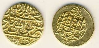 Iran, Zand, Karim Khan, 1166 1193 AH, 1/2 Mohur, 5.40 gr, Shiraz, 1184 