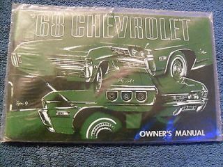 1968 68 CHEVY CHEVROLET IMPALA BELAIR BISCAYNE OWNERS MANUAL
