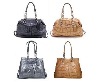 398 428 NWT Coach Ashley Embossed Exotic Satchel & Carryall F17660 
