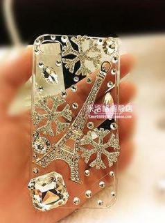 Newly listed handmade Luxury bling diamond snowflakes tower case cover 