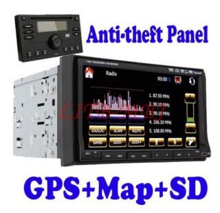 Official GPS Map+Detachable Plate+CAM 7Car DVD Player Stereo 