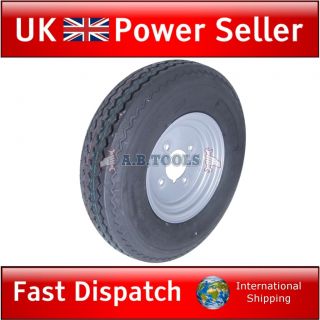 trailer wheel and tyre 400 x 8 4ply 4 pcd