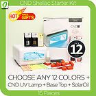 CND Shellac Nail Starter Kit  15 Pieces+CND UV LAMP Manicure Set Gel 