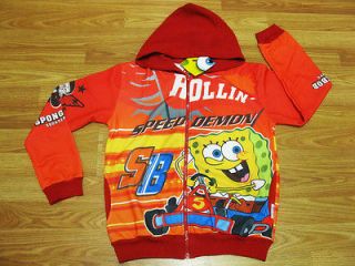 Spongebob Squarepants Hooded Jacket #409 Red Size M age 6 8