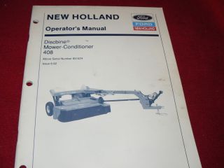 new holland 408 discbine operator s manual 