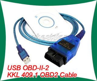 VAG COM KKL 409.1 USB OBDII OBD2 Cable Auto Scanner for VW/Audi/Seat/S 
