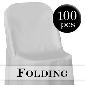 100 white folding chair covers wedding party decorations time left