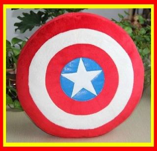 THE Captain America shield throw pillow plush toy home decor movie 
