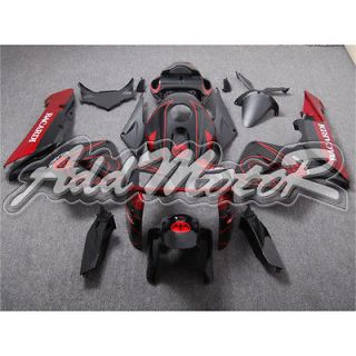 For CBR600 05 06 2005 2006 Injection Molded Fairing Red Flames Black 