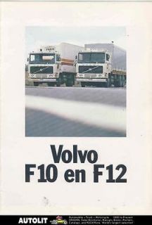 1977 Volvo F10 F12 Tractor Trailer Truck Brochure