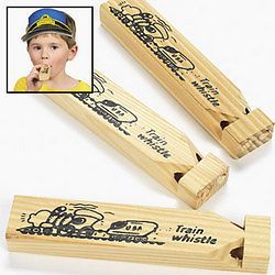 wooden train whistle locomotive sound warning steam new time left