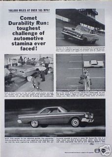 1964 64 Mercury Comet Racing Merc Original Vintage Ad C MY STORE 5 