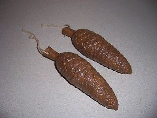 VINTAGE POTTERY PINECONE CUCKOO CLOCK WEIGHTS or ORNAMENTS?