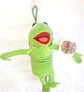 1999 MUPPETS KERMIT THE FROG HANGING COLLECTOR SLINKY PET STUFFED TOY 