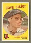 1959 TOPPS SET 384 Dave Sisler Boston Red Sox VG VG
