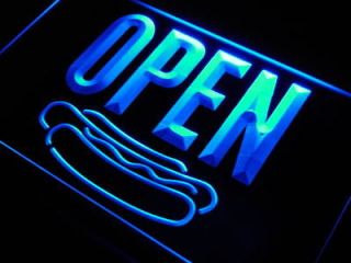 j826 b open hot dog cafe shop fast food neon