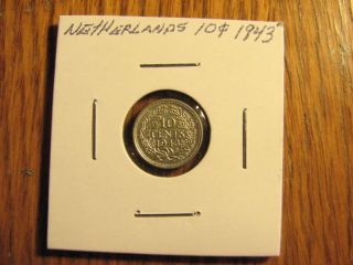 netherlands 1943 10 cents high grade from canada time left