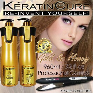 KERATIN CURE GOLD & HONEY BIO BRAZILIAN HAIR TREATMENT PRO COMBO 