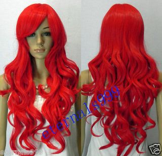 K24 Fashion Long Red Curly Cosplay Party Wig/Wigs