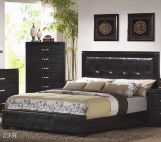 new dylan black bycast leather wood low profile bed more