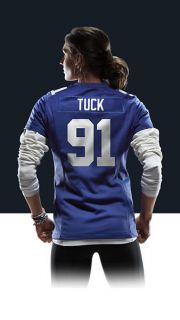    Justin Tuck Womens Football Home Game Jersey 469909_497_B_BODY