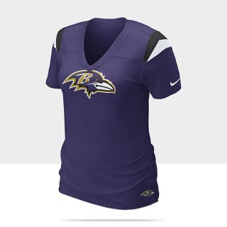 Nike Fashion V Neck NFL Ravens Womens T Shirt 469923_566_A