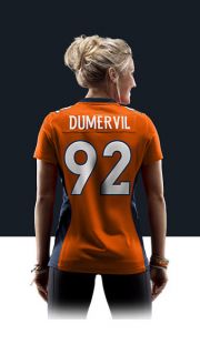   Elvis Dumervil Womens Football Home Game Jersey 469898_832_B_BODY