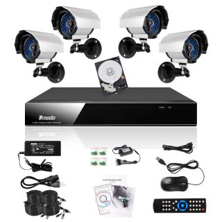 ZMODO Home Surveillance System 4 CH Channel DVR 4 CCTV Cameras Outdoor 