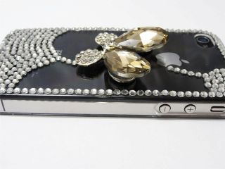 3D Butterfly Deluxe Rhinestone Diamond Bling Back Case Cover for 