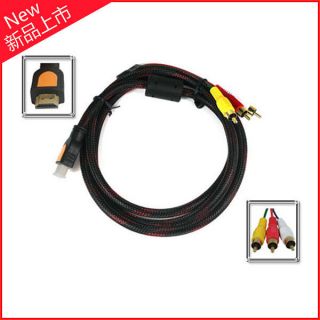 1080p 1 5M 5FT HDMI Male to 3RCA 3 RCA Video Audio AV Cable One Year 