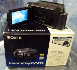Sony Handycam HDR XR200V 120 GB Camcorder Black IN BOX EX Condition