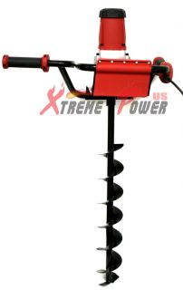 1200W 1.6HP Electric Post Hole Digger Auger Earth Ice w/ 4 inch Auger 