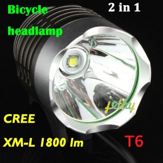 1800 Lumen CREE XML T6 LED Bicycle bike Head Light Lamp Flashlight 