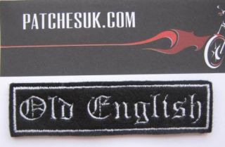Line Custom Personalised Biker Patch Old English Font